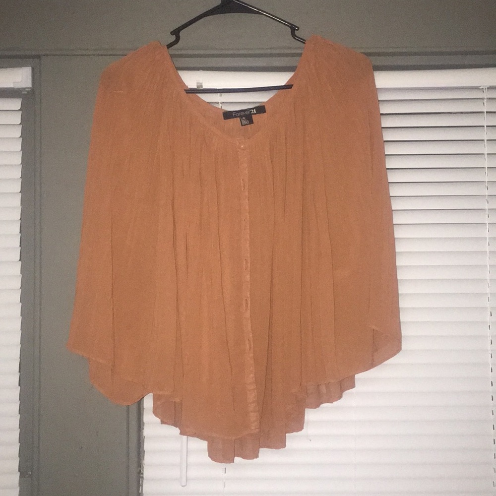 Forever 21 flowy sheer capelet